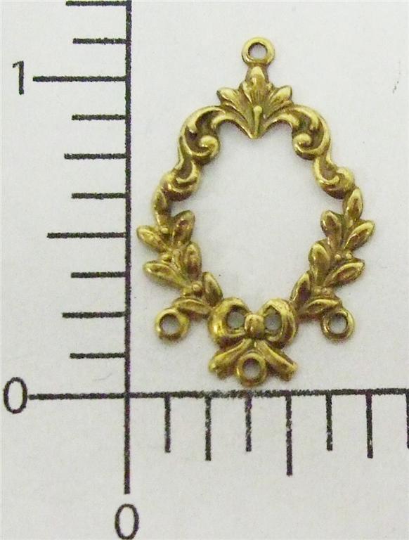 26663 - 2 Pc Victorian Three Ring Chandelier Jewelry Finding Brass Oxidized