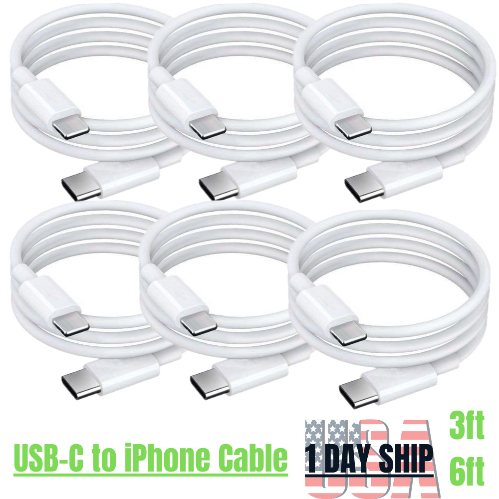 3/6X 3/6Ft USB-C to iPhone Cable PD Fast Charger For Apple 14 13 12 Pro Max Cord