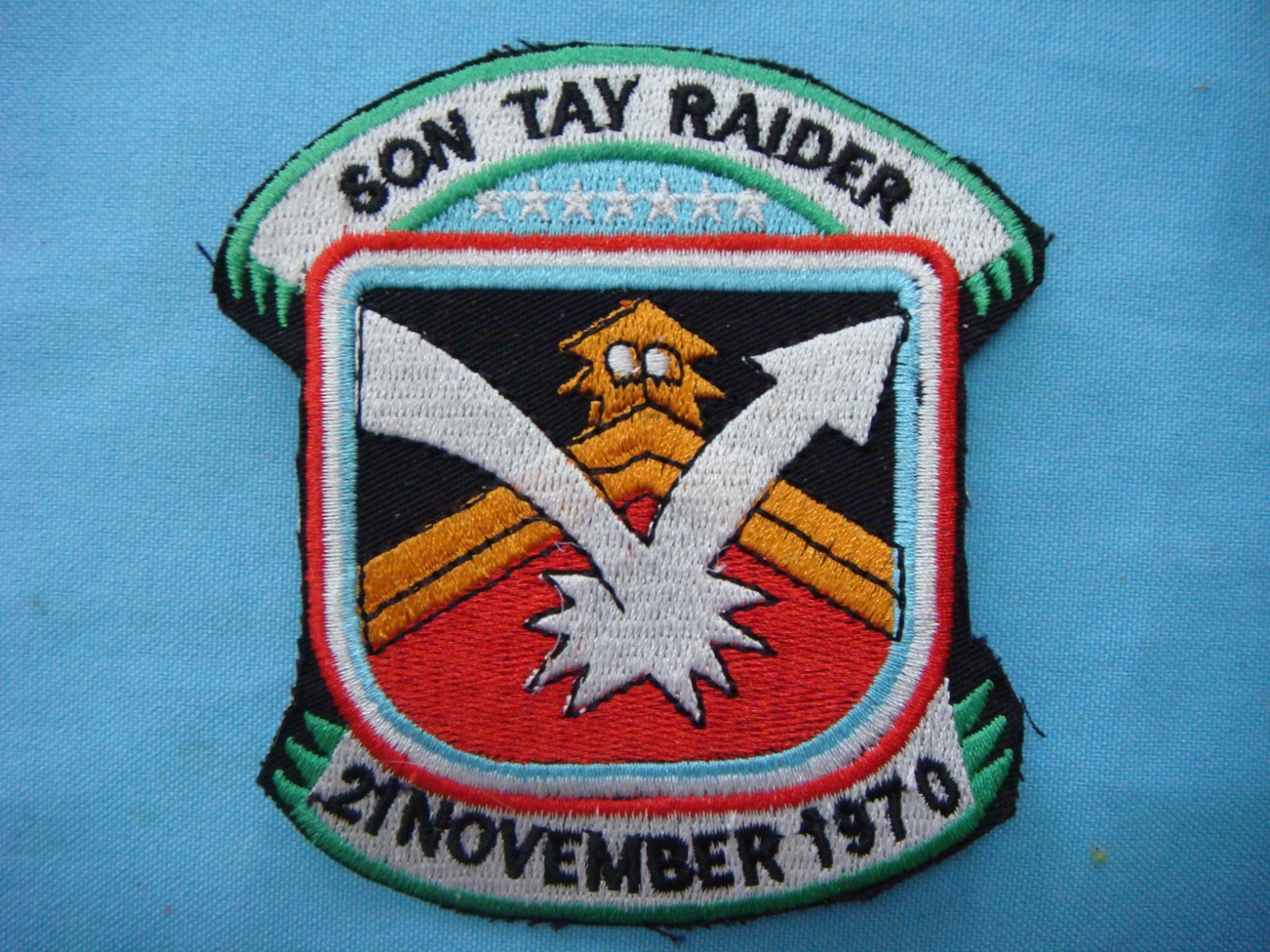 VIETNAM WAR PATCH. USAF IVORY COAST SON TAY RAIDER 21 NOVEMBER 1970