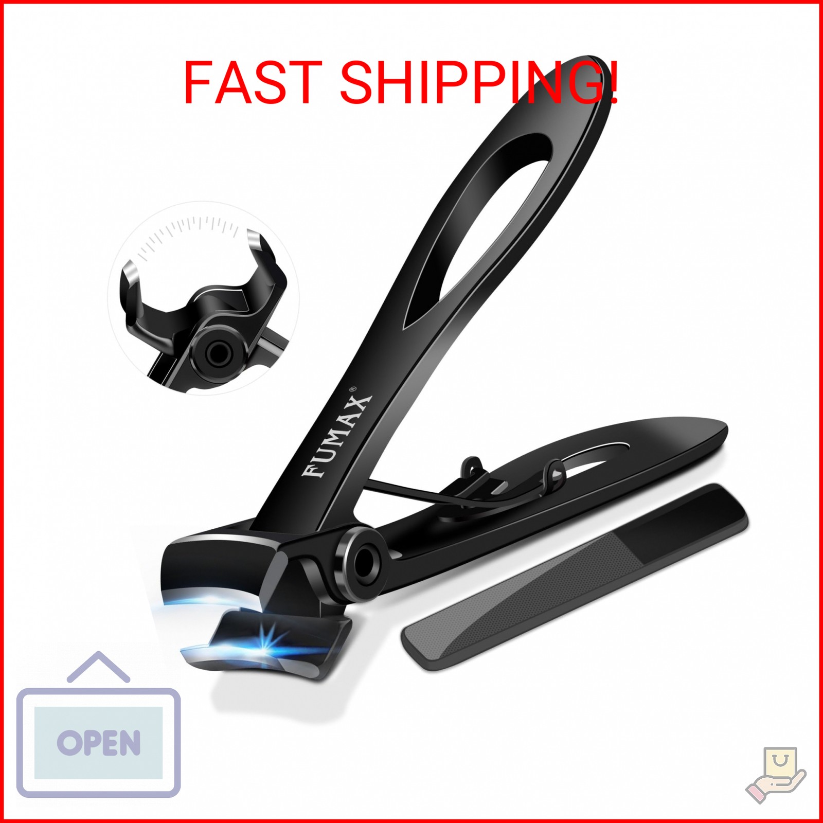 Toenail Clippers for Seniors Thick Toenails, Heavy Duty Large Nail Clippers with