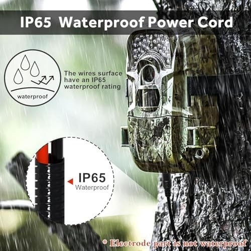 2 Pcs Durable Chew-Resistant Power Cable for Trail Cameras, Compatible with Tact