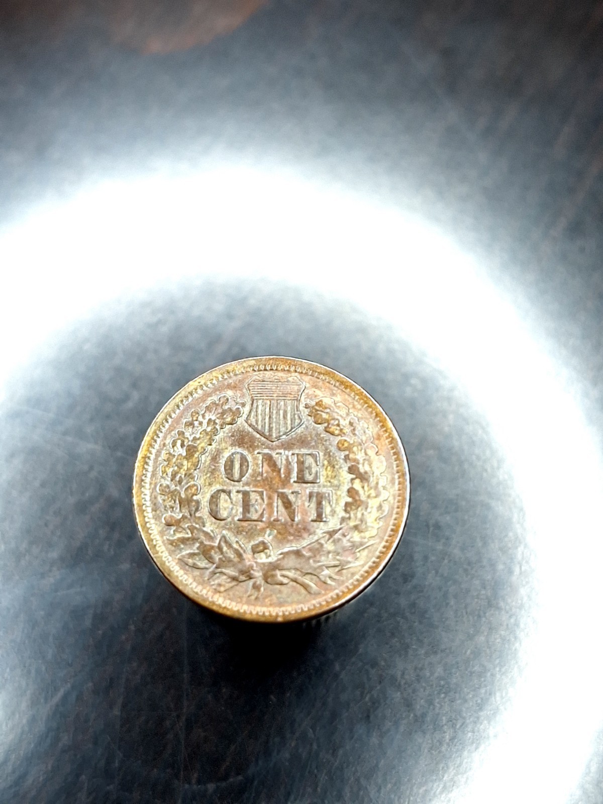 1877 Indian Head Cent VF Details Key Date Cleaned