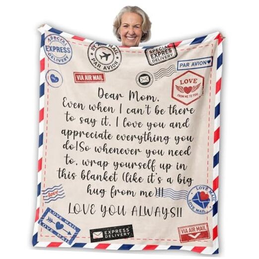 Dear Mom Blanket, Mom Gifts from Daughter Son Kids, Mother Gifts for Mom-02