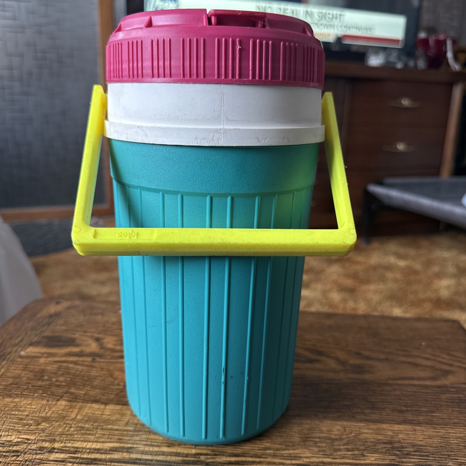1990’s Vintage Igloo 1/2 Half Gallon Jug Water Cooler - Vibrant Colors Neon