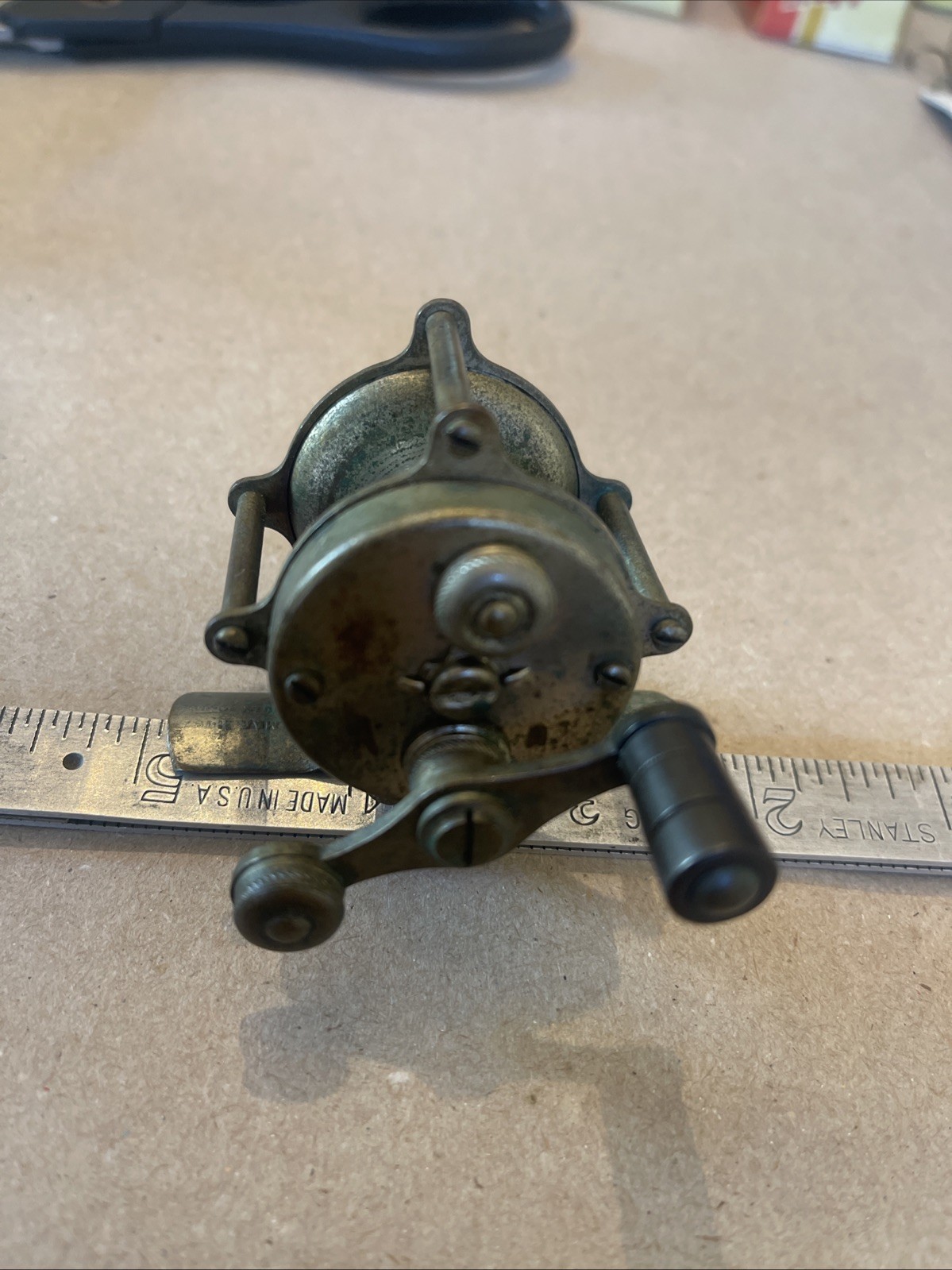 Rare Antique Fishing reel Crank #40 Very Old Small Works As Should Unbranded