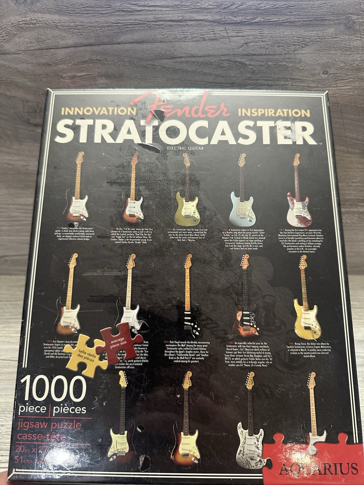 Fender Stratocaster 1000-Piece Jigsaw Puzzle 20in x 27in NEW Sealed In Box