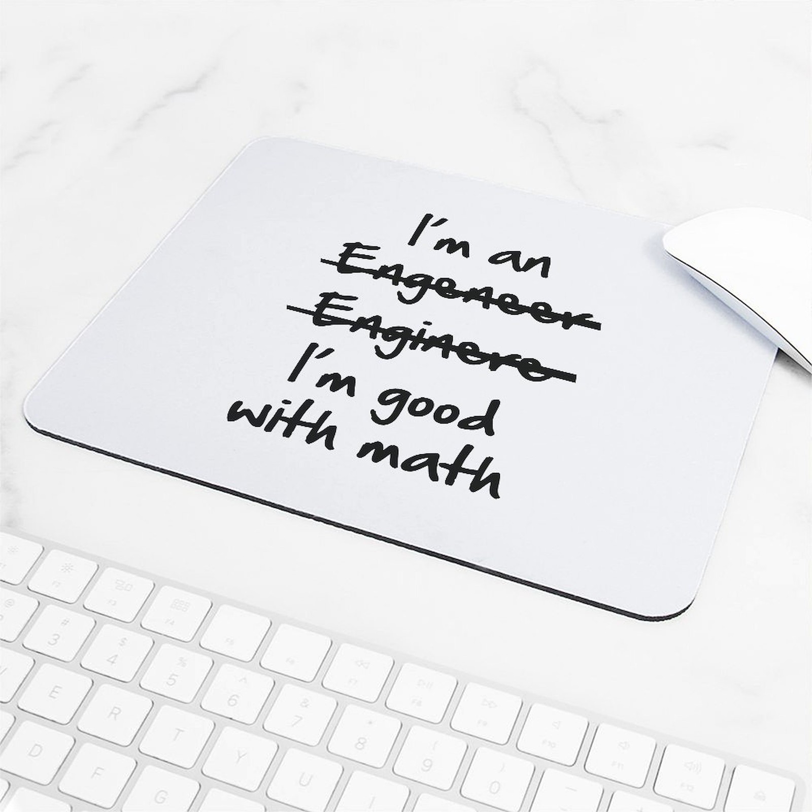 CafePress I'm Good With Math Mousepad (1435299201)
