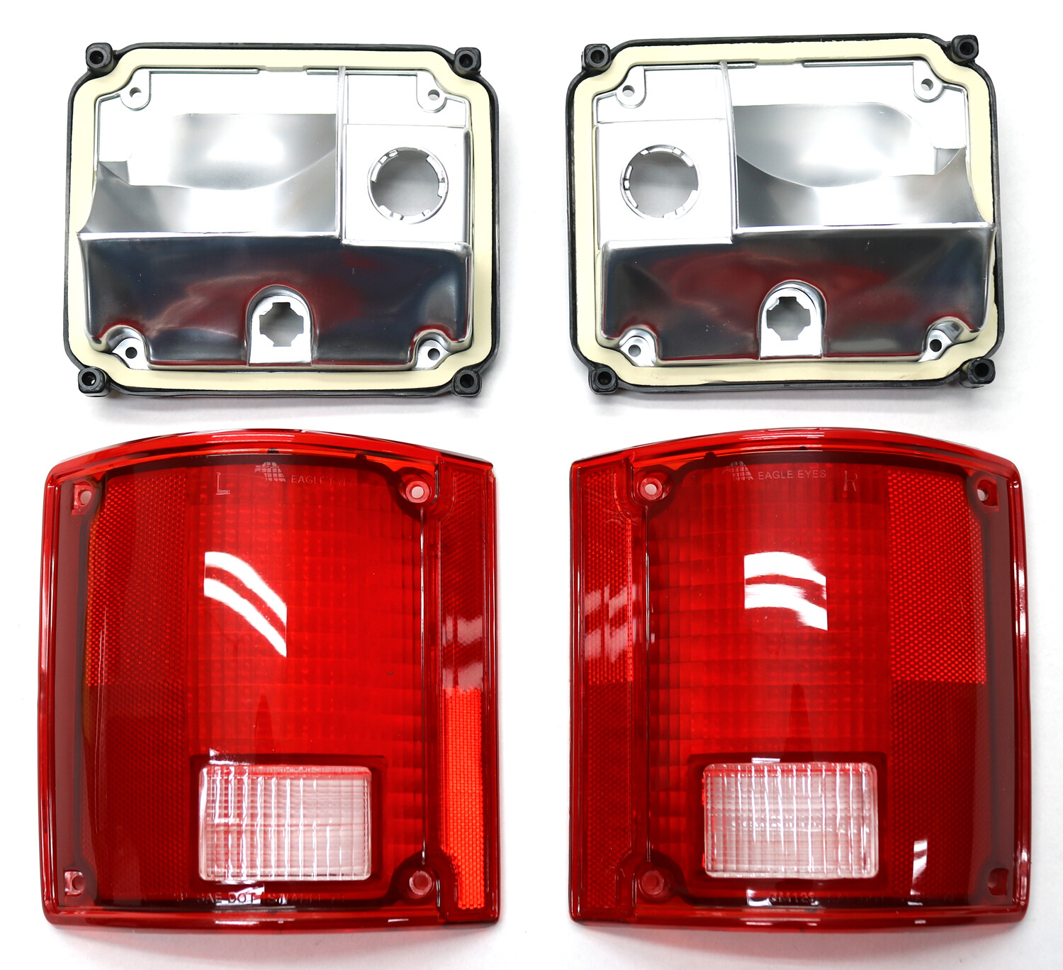 NEW Tail Light Lamp Lens & Housing Set / FOR 1973-1987 Chevy Square Body Truck