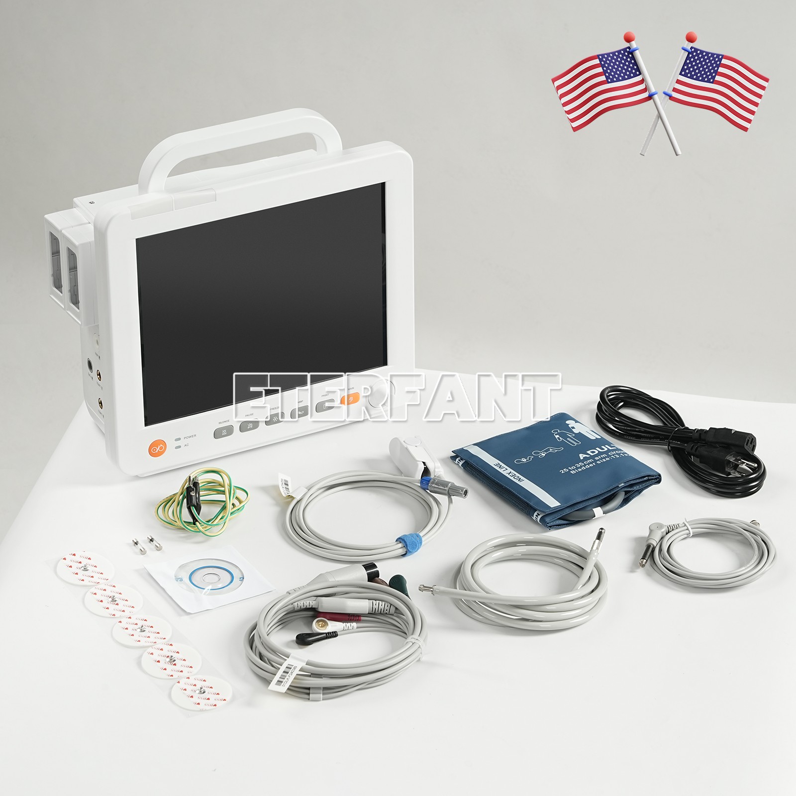 12" Modular Patient Monitor Vital Sign, Optional modules: EtCO2 and IBP