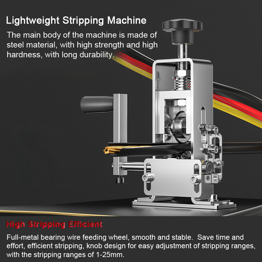 Electric Wire Stripping Machine Scrap Copper Cutter Cable Peeler Stripper 1-25mm