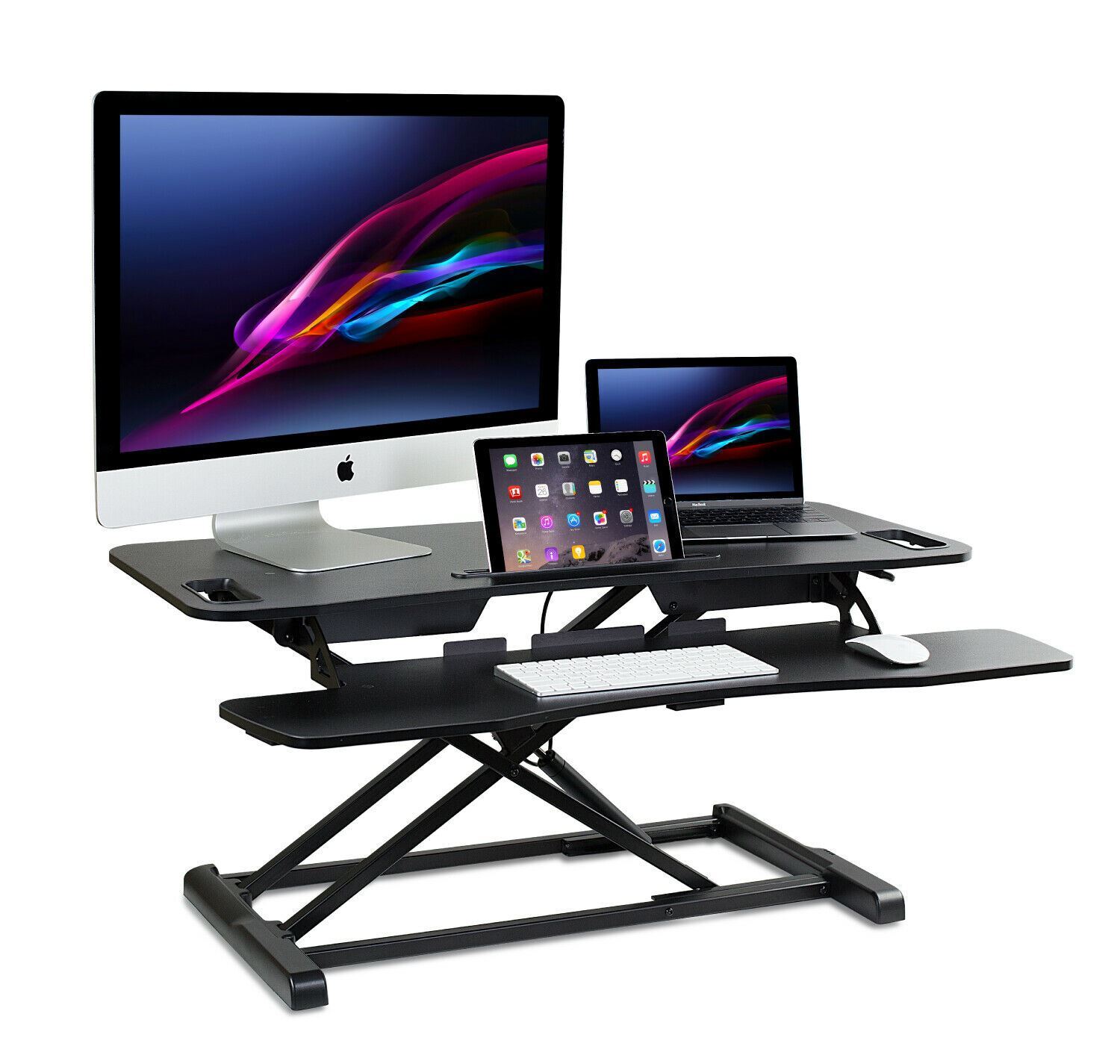 Mount-It! Standing Desk Converter | Height Adjustable 37 Inches Wide | Open Box