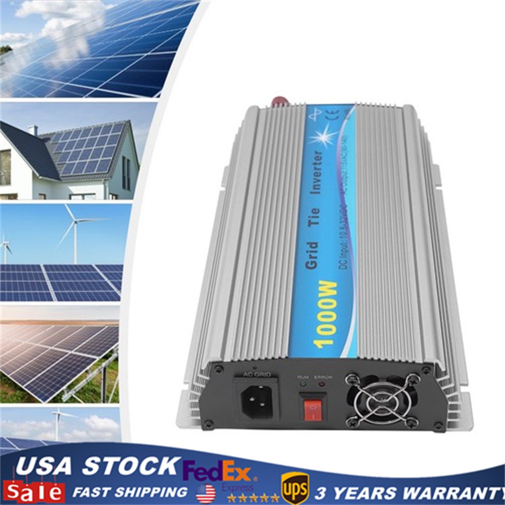 1000W MPPT Grid Tie Inverter DC10.8-32V to AC90-140V Pure Sine Wave Inverter