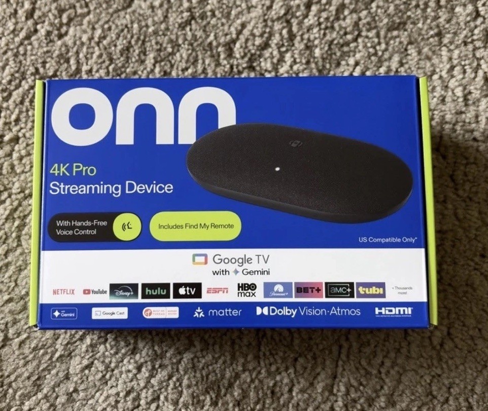 onn 4K Pro Streaming Device, Google TV with Gemini (NEW 2026 Model) - Ultra-fast