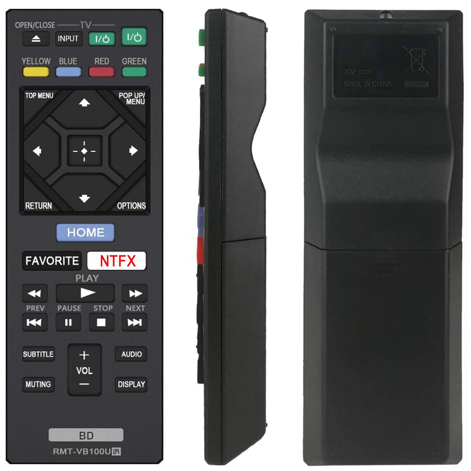 RMT-VB201U Replace Remote Control fit for Sony DVD Player BDP-S1700CA BDP-S3700