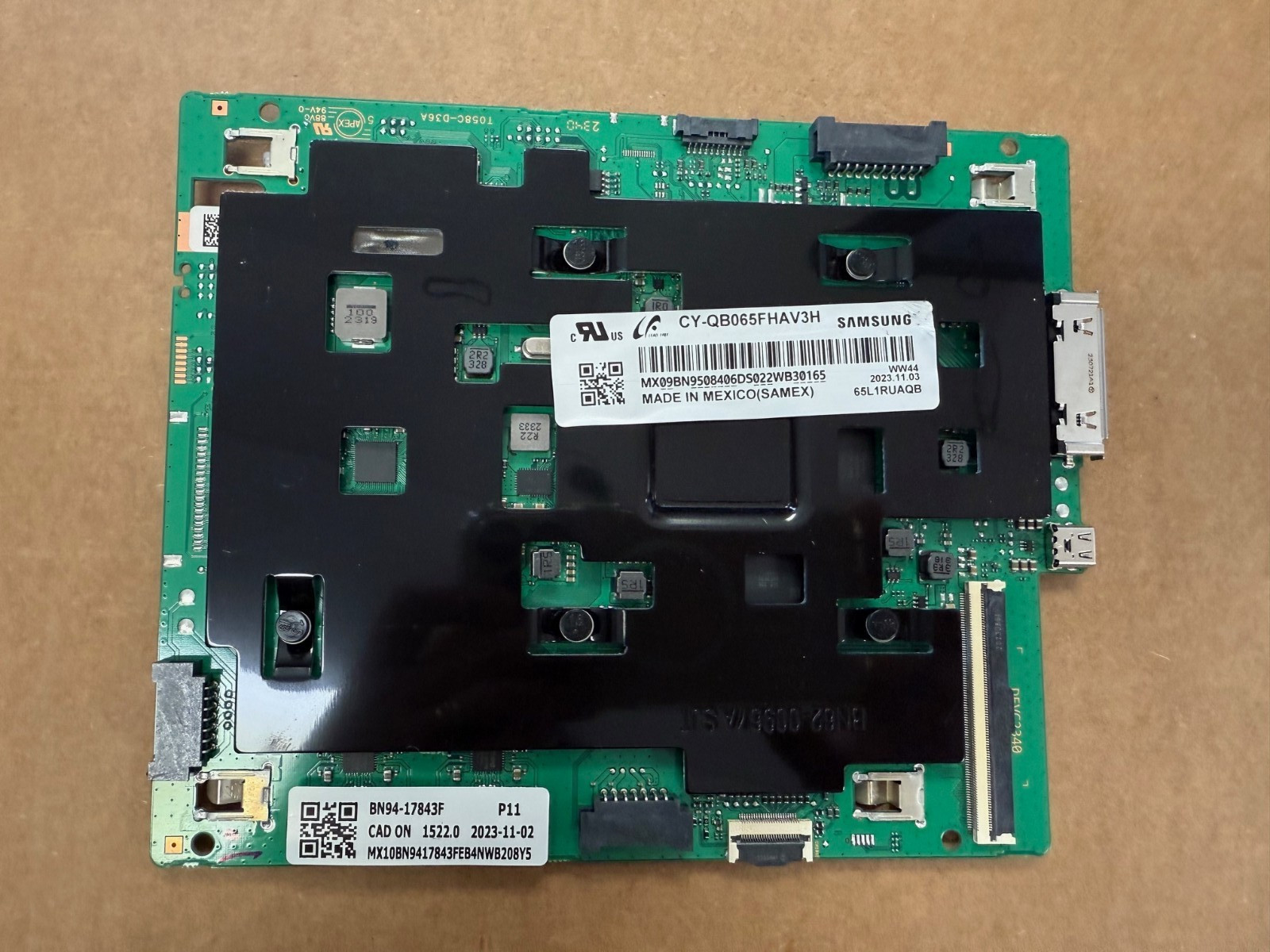 Samsung BN94-17843F Main Board for QN65LS03BAFXZA, panel # CY-QB065FHHV1H