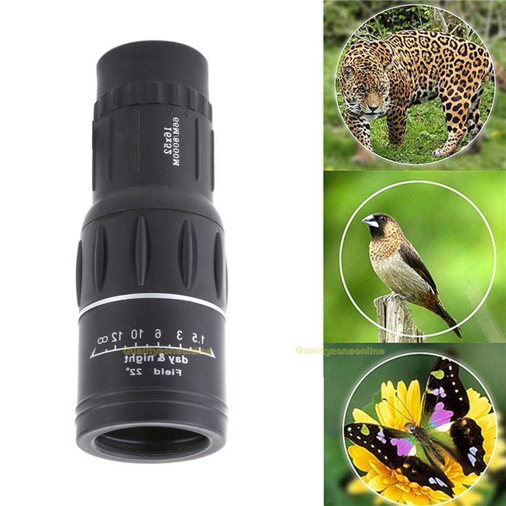 US 16x52 HD Optical Monocular Zoom Telescope Green Film Optical Hunting Hiking