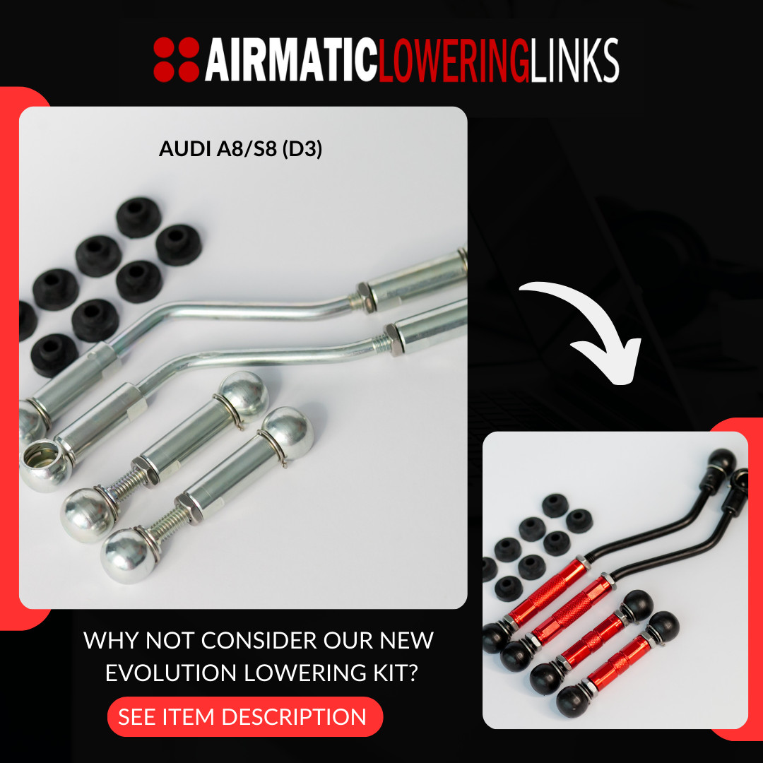 AUDI S8 LOWERING LINKS A8 (D3) - (PREMIUM FULLY ADJUSTABLE LINKS) MODULE