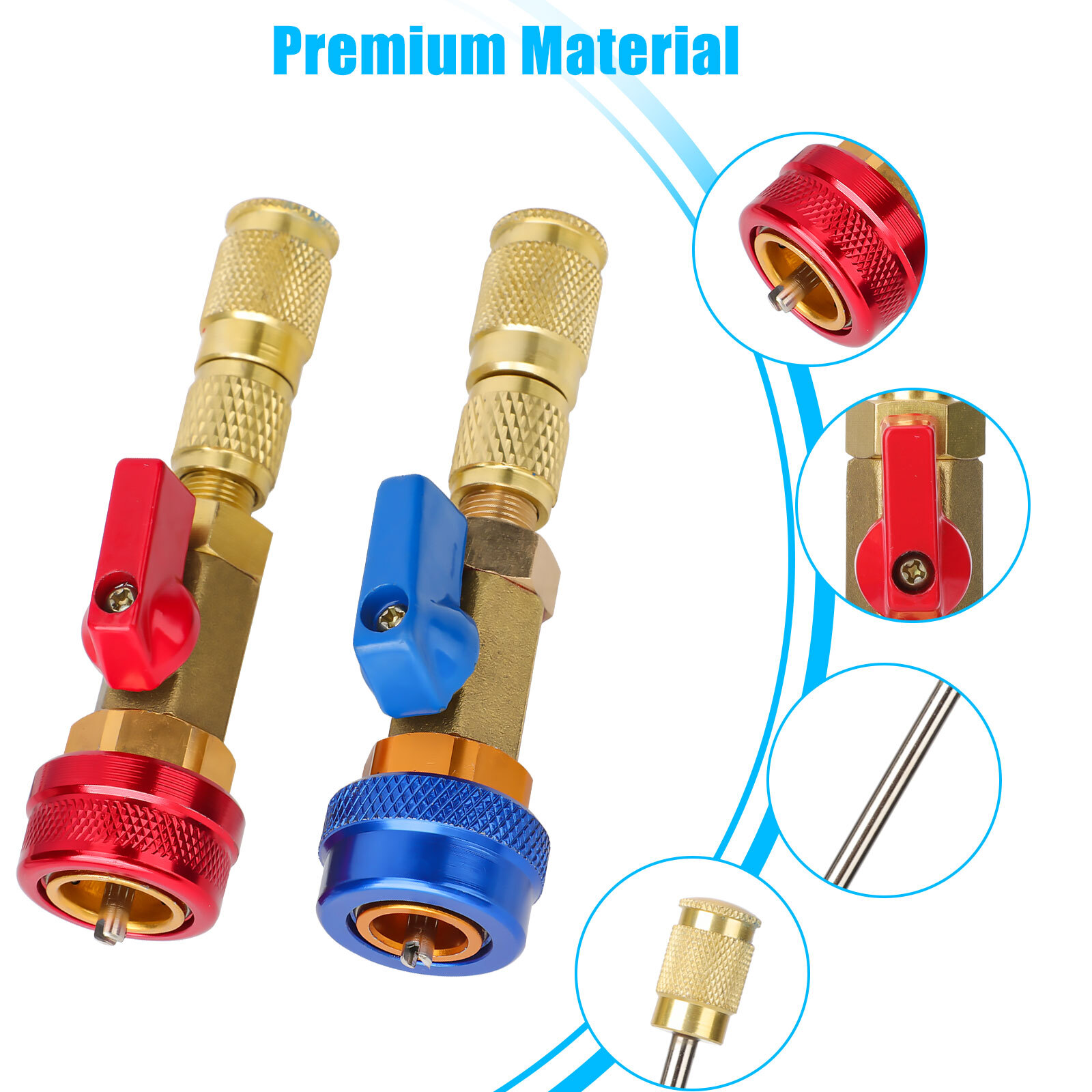 R134A A/C Air Conditioning Valve Core Remover Installer High Low Coupler Tool