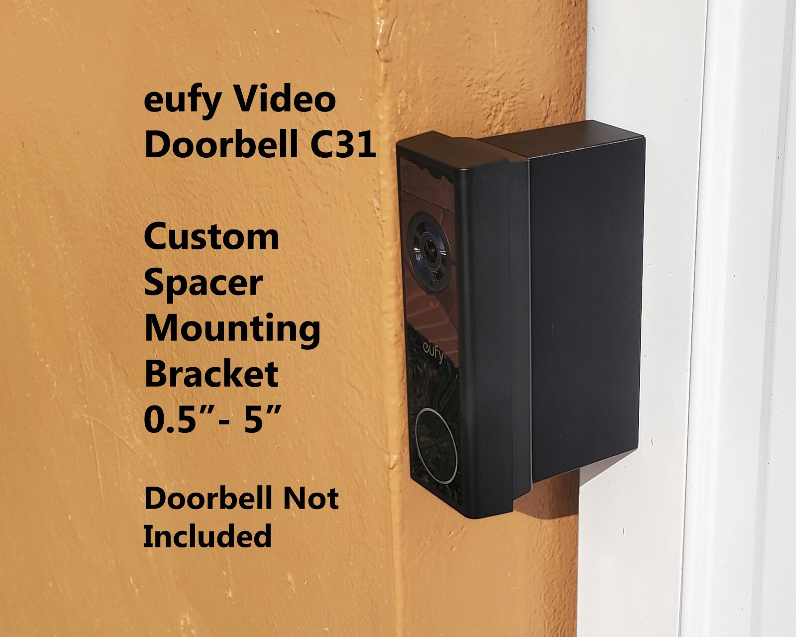 eufy  Doorbell C30 C31 2K  Custom Expander Spacer  Mounting bracket 0.5"- 5"