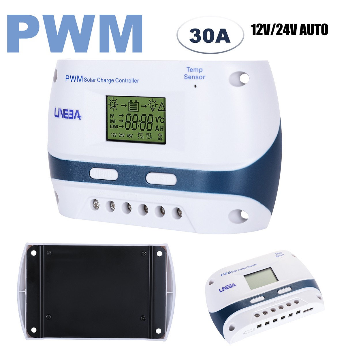 Compact 30A Solar Panel Regulator for Enhanced Battery Life and Efficiency