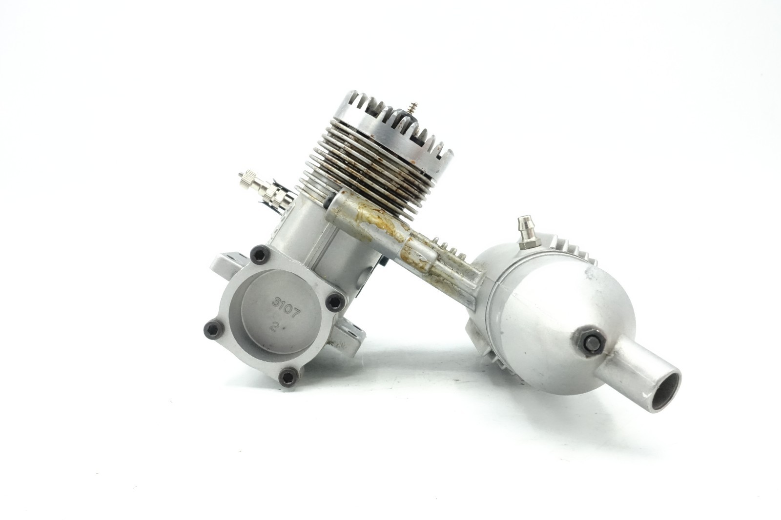 Vintage O.S Max FP 40 RC Airplane Engine with Muffler Has Compresion