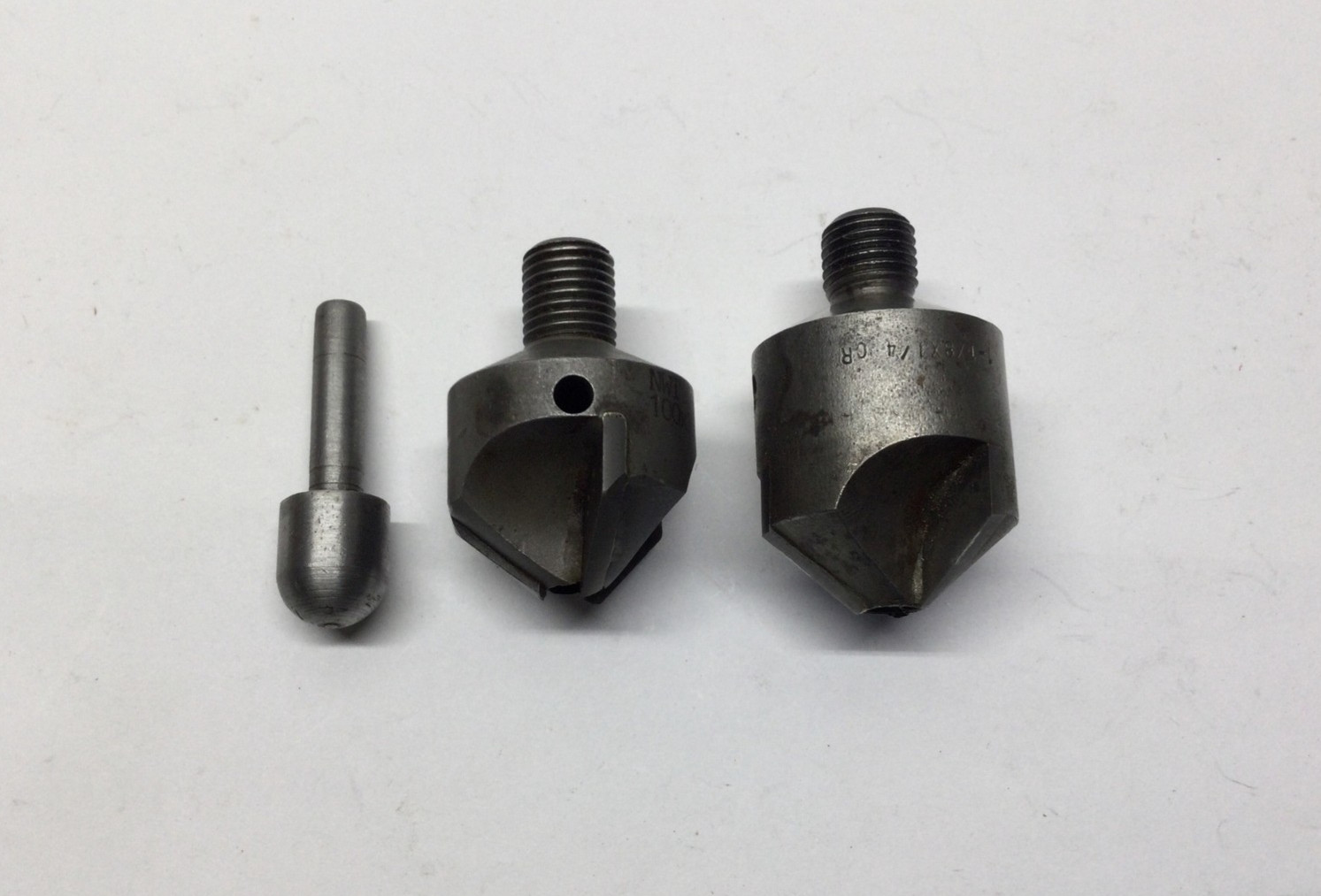 2) 7/16- 20 Threaded Carbide Tipped Jumbo Countersinks ~ Aircraft Tools