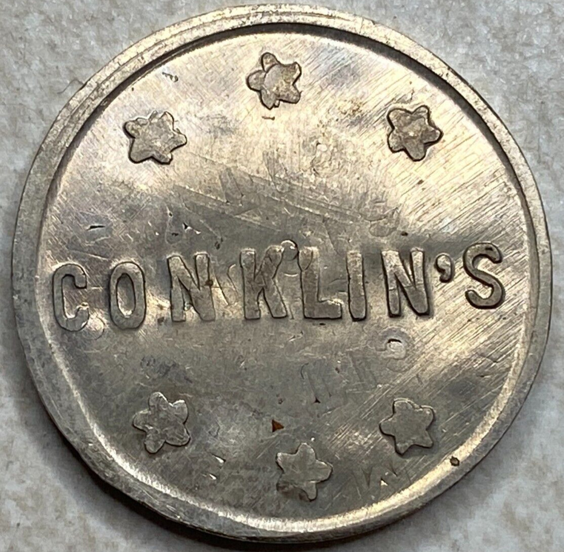 Conklin's Stars overstruck St Paul MN Minnesota Arcade Game Token T6856