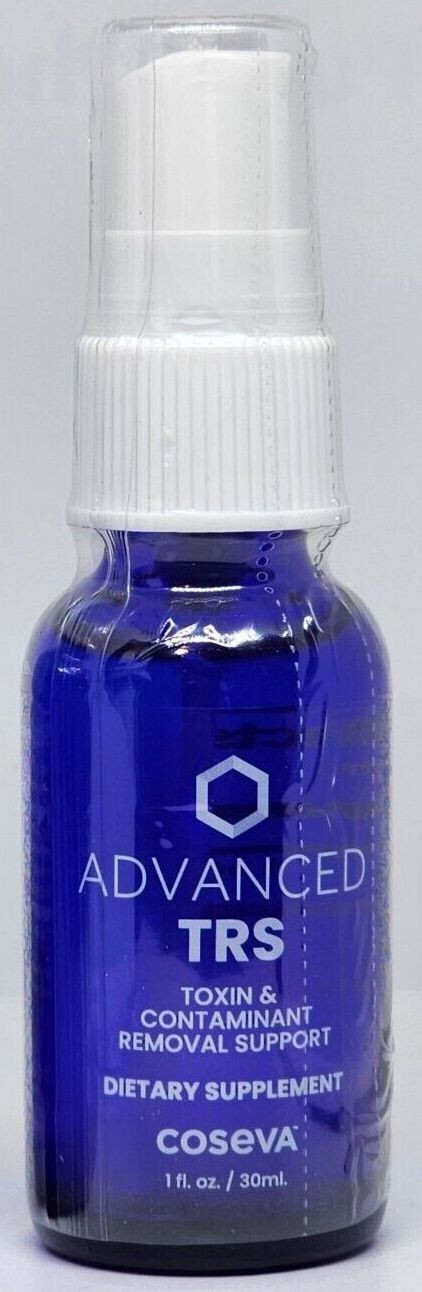 Genuine Glass Bottle Advanced TRS Coseva Toxin Contaminant Removal Cleanse Detox