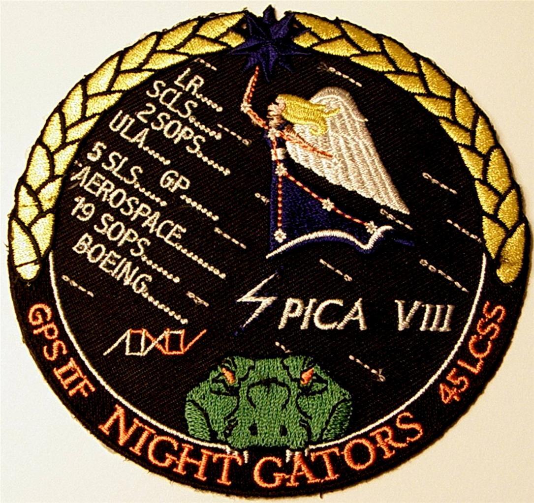 GPS IIF-8 NIGHTGATOR SPICA USAF GLOBAL POSITIONING SATELLITE MISSION SPACE PATCH