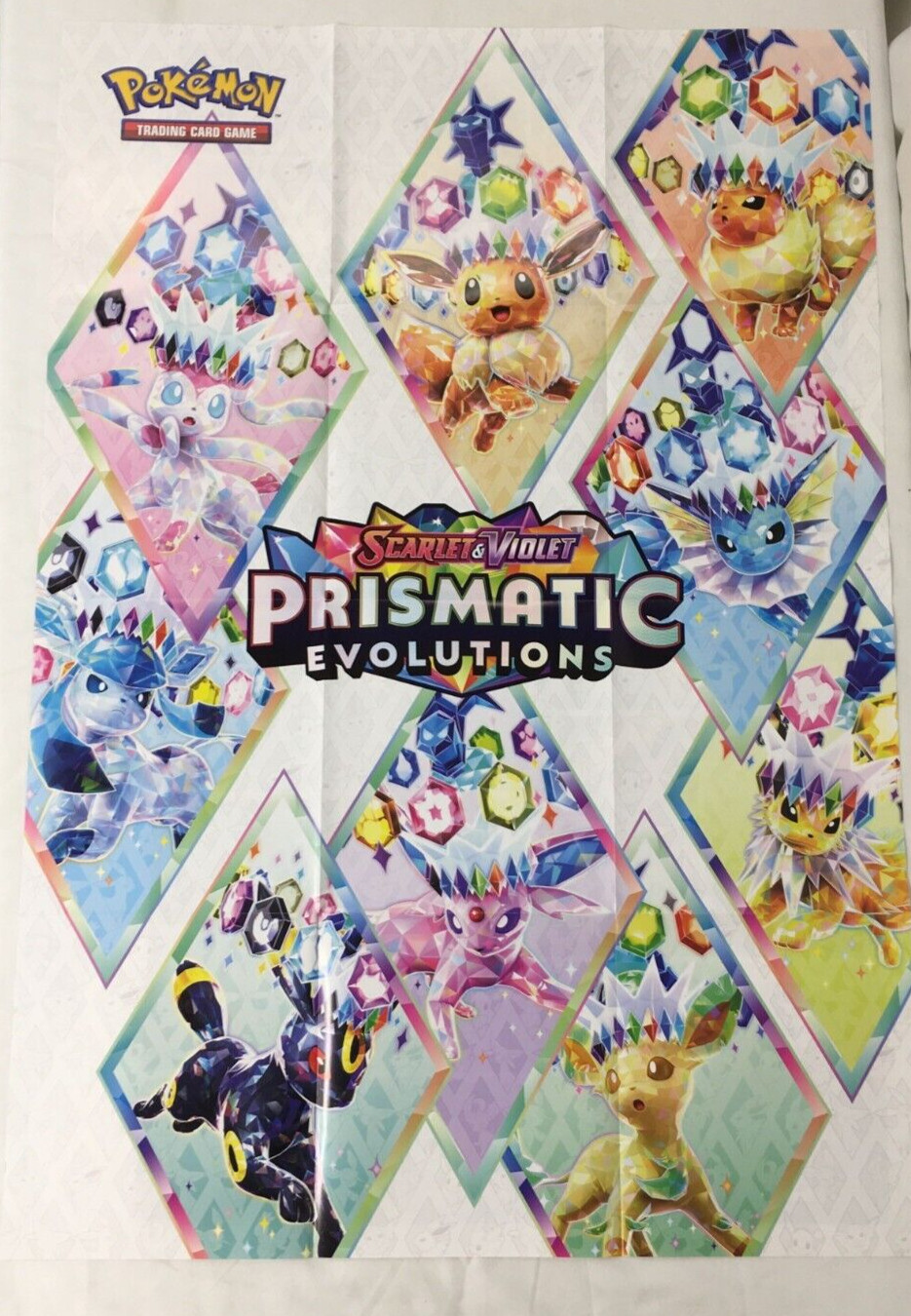 Pokemon TCG - Prismatic Evolutions - Eeveelution Poster- NEW