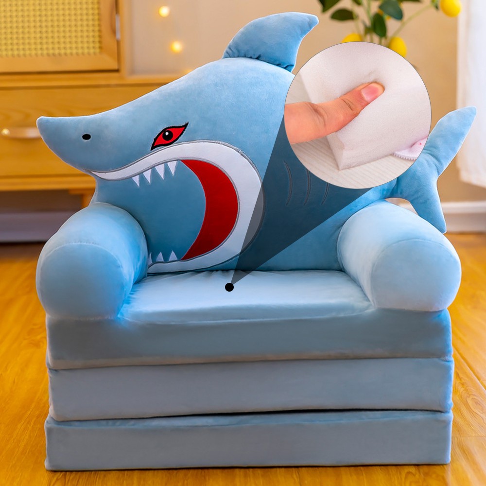 Comfy Toddler Chair Kids Furniture for Playroom Convertible Couch to Lounger