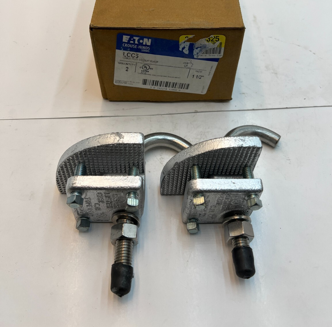 (QTY 2) Eaton LCC5 Crouse-Hinds 1-1/2" Cable Tray Conduit Clamp