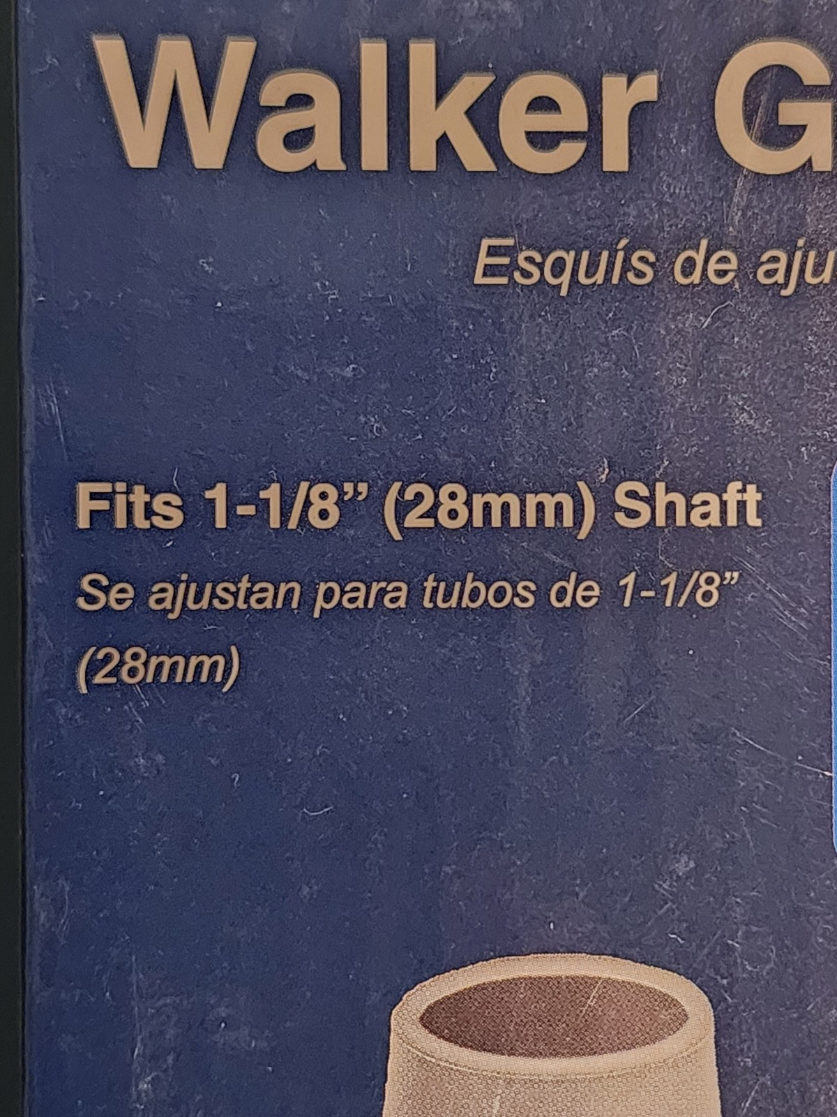 SkyMed Med Walker Ski Glides fits 1-1/8 Shaft Gary 4 Count Gray 4.0 Co