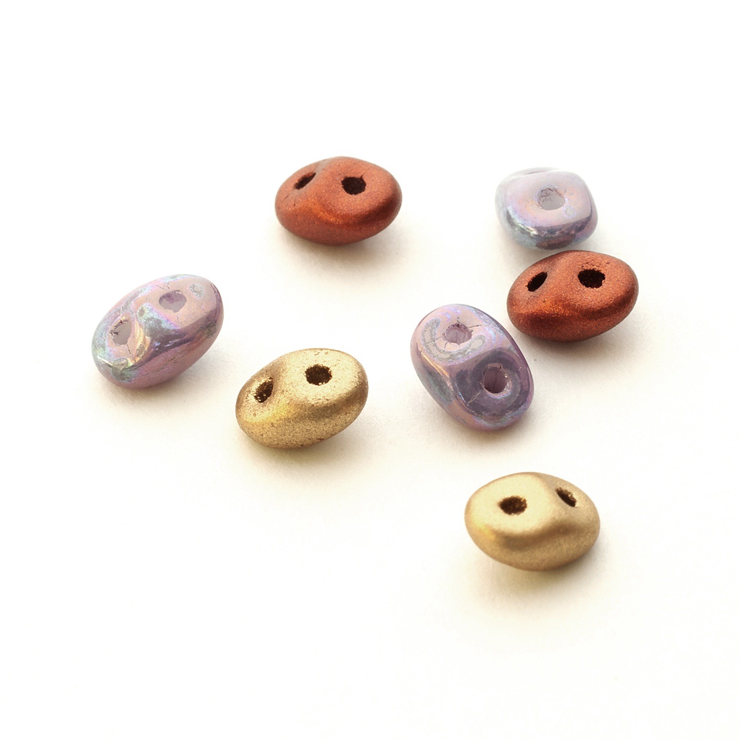 SuperDuo Luster Opaque Violet Beads 2.5×5mm