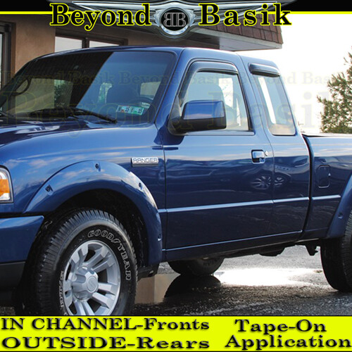 For 1993-07 2008 2009 2010 2011 Ford Ranger Extended Cab SMOKE Door Vent Visors