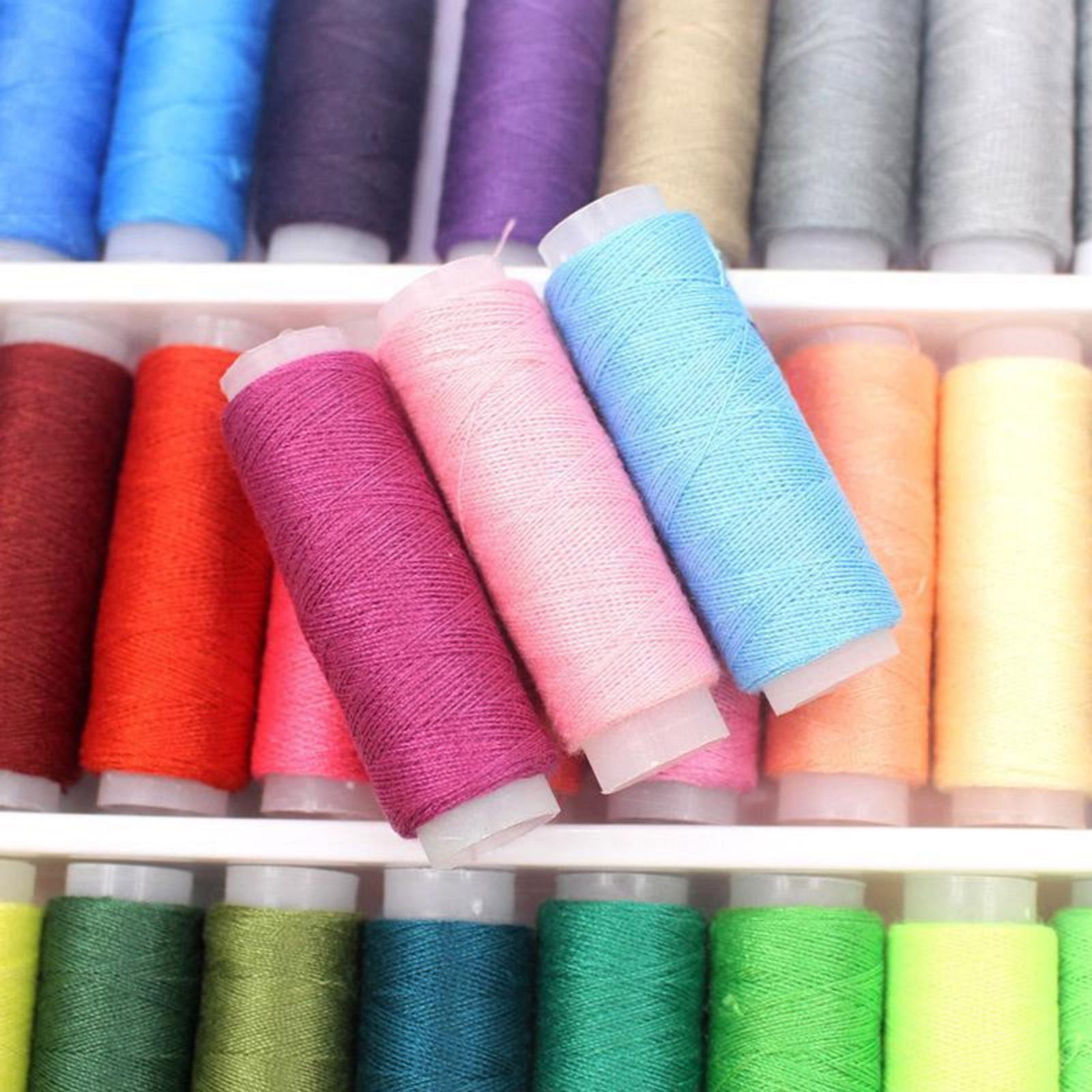 39Pcs Colored Sewing Thread Set Mixed Colors Polyester Spool For DIY Sewing