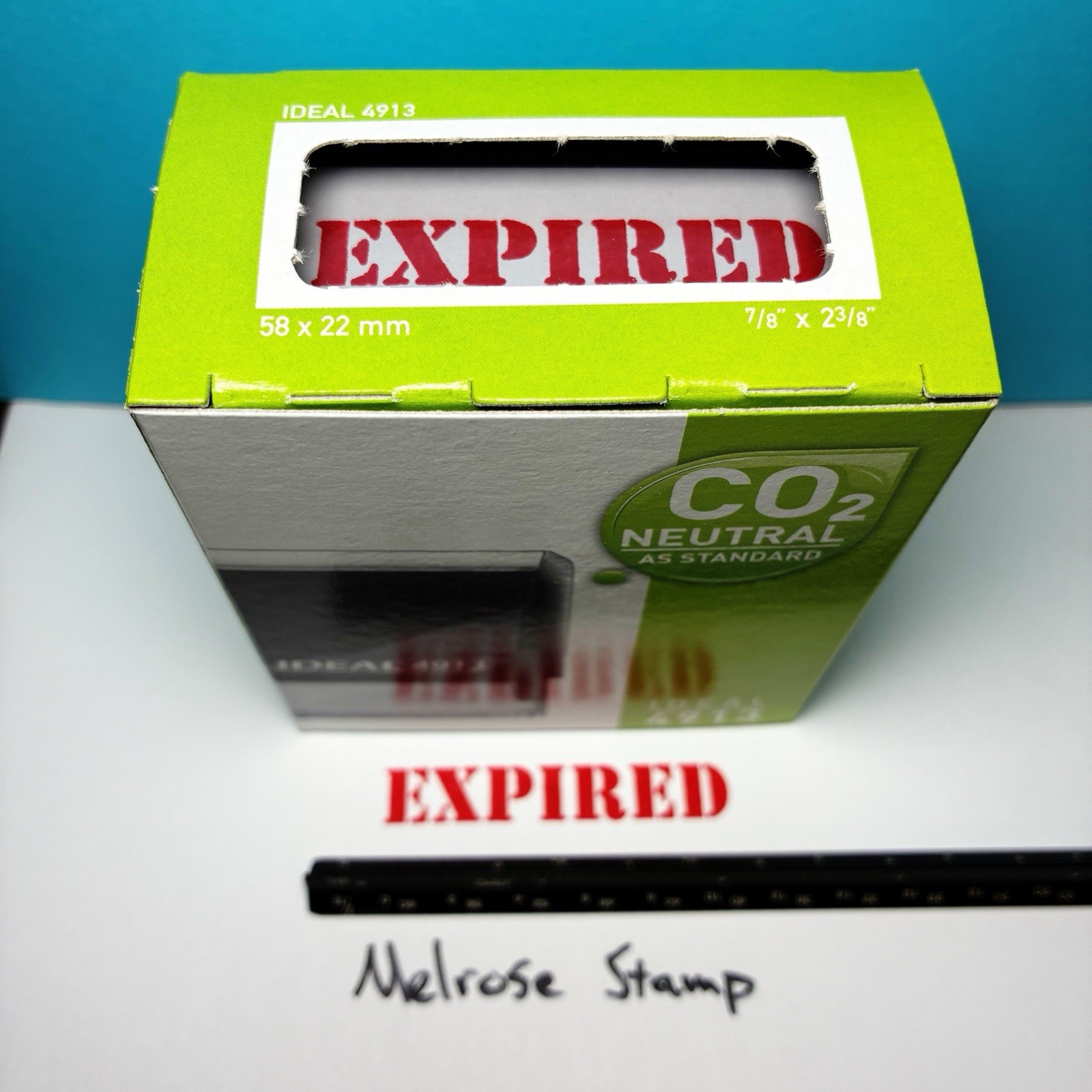 Expired Rubber Stamp Red Ink Self Inking Ideal 4913