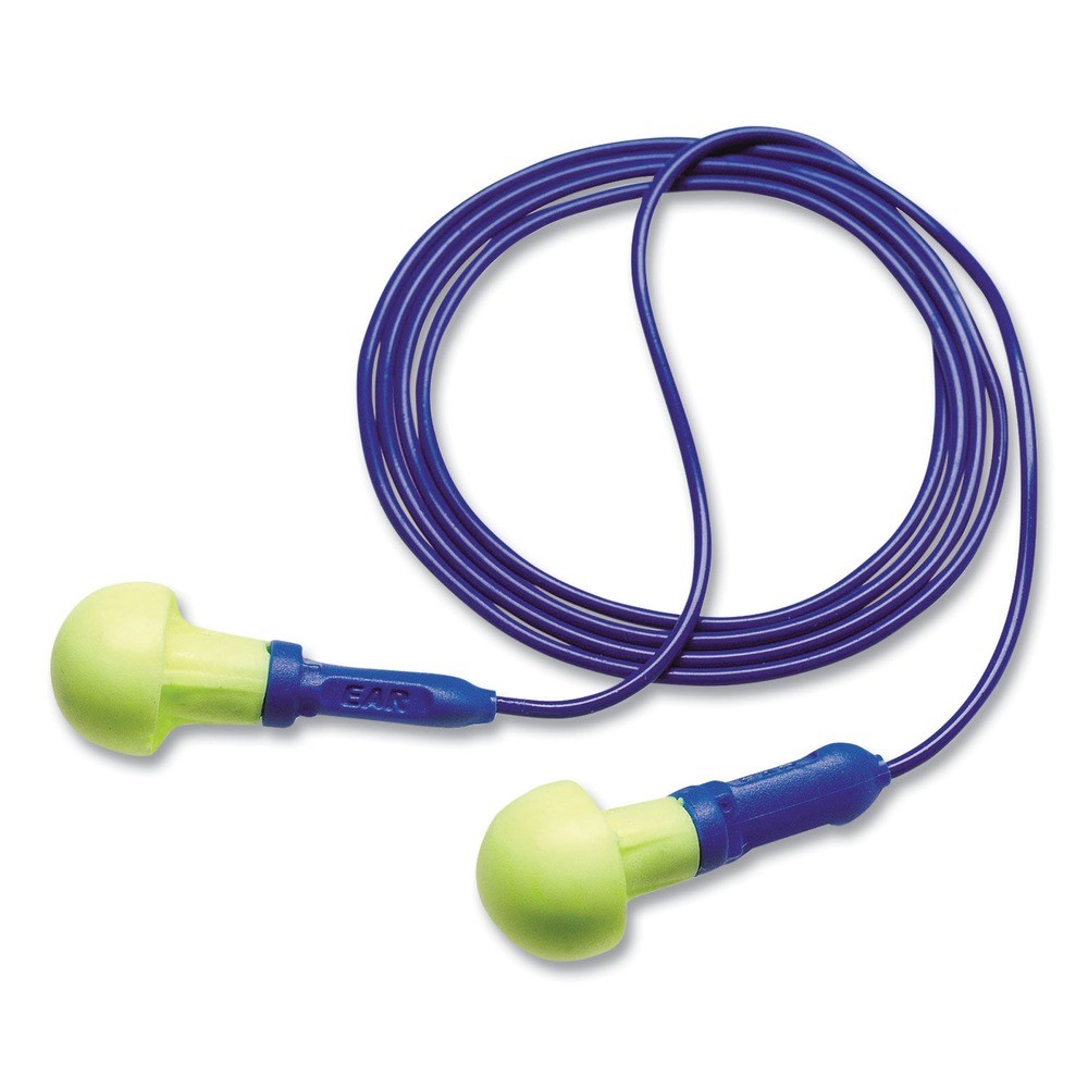 3M 3183000 E-A-R Push-Ins Single-Use Corded Earplugs - BL/YL (200 Pairs/BX) New