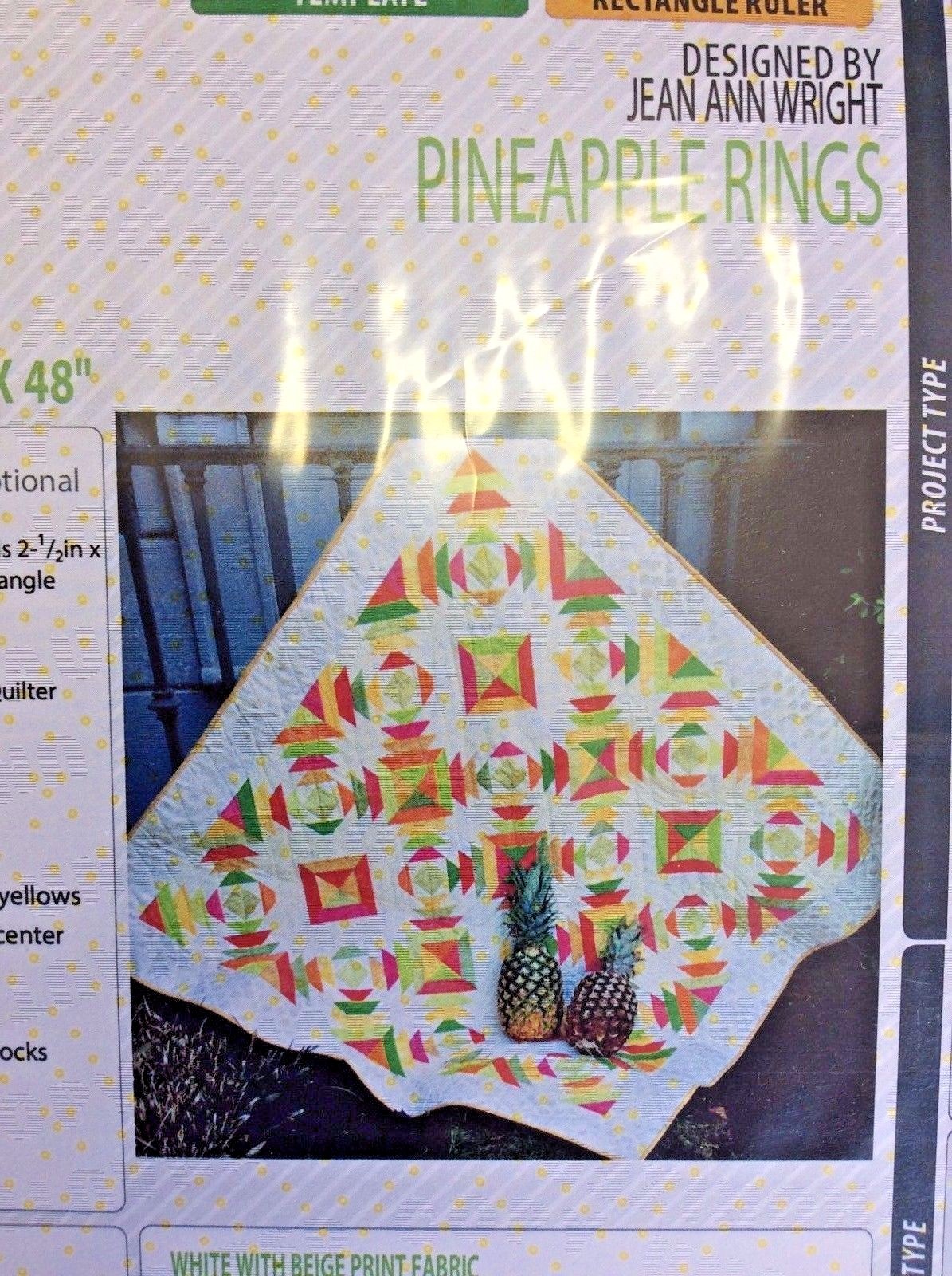 CUT LOOSE PRESS #CLPJAW035 PINEAPPLE RINGS QUILT PATTERN