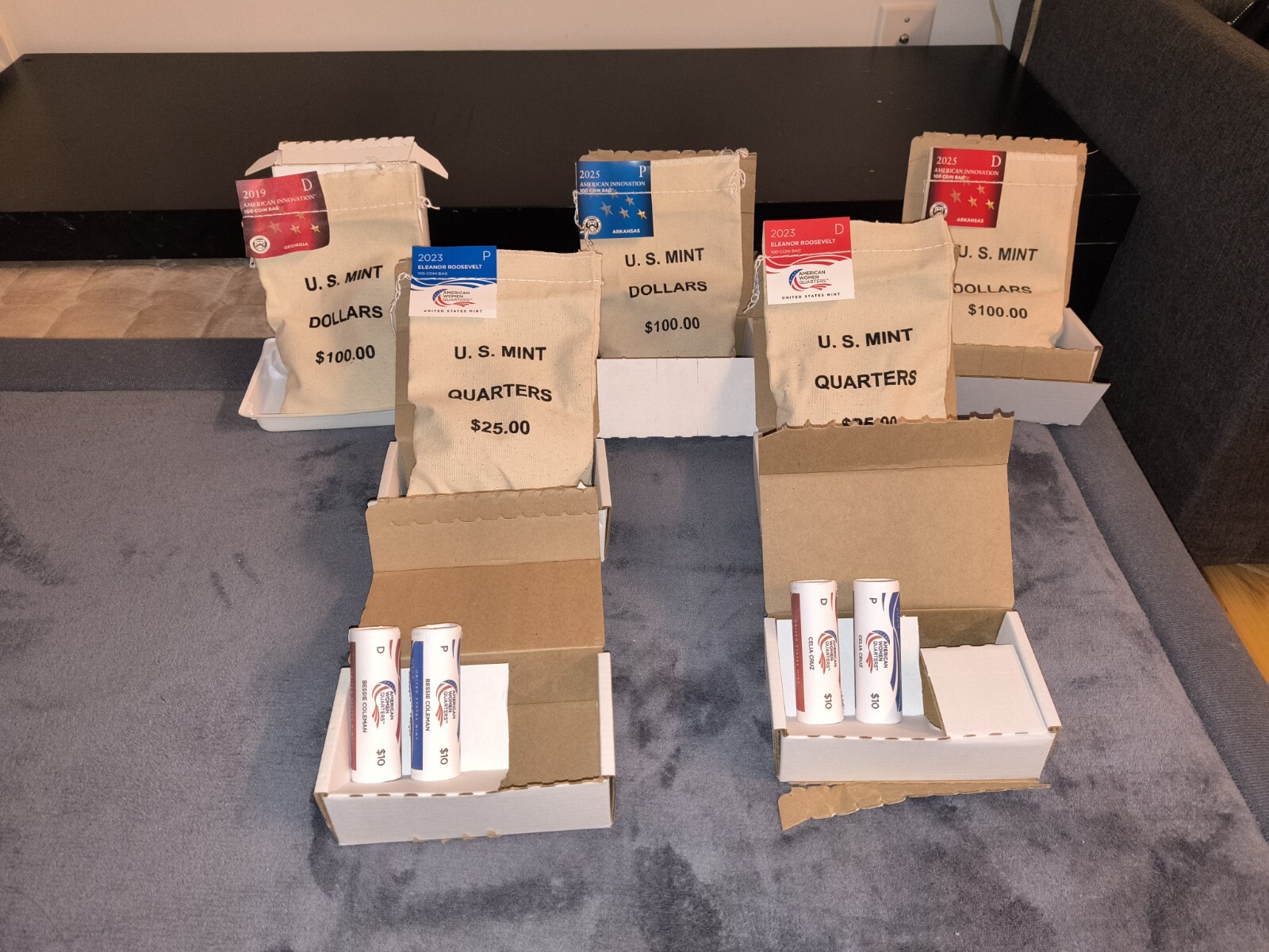 美國未流通硬幣，綜合年份全來自United States Mint-all Real Coins, Total 14 Ps, No Shipping $36