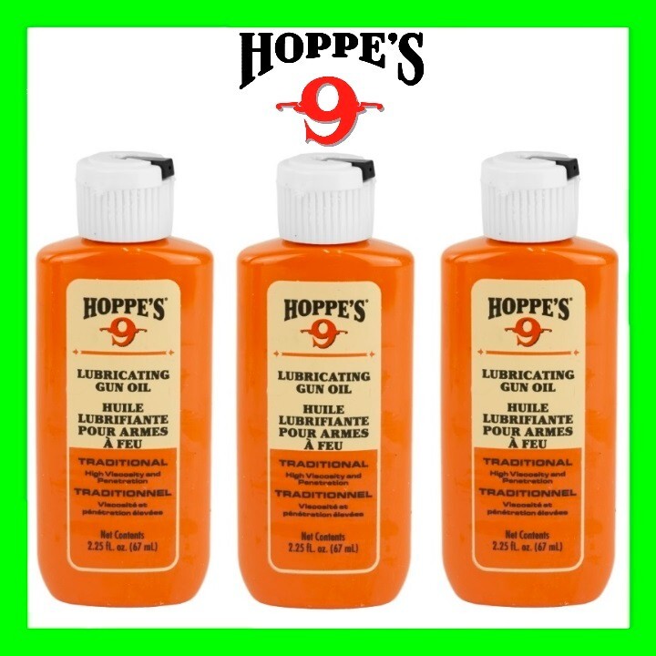 3 - Hoppe's No. 9 Lubricating High Viscosity Oil pistol rifle fishing knife 1003