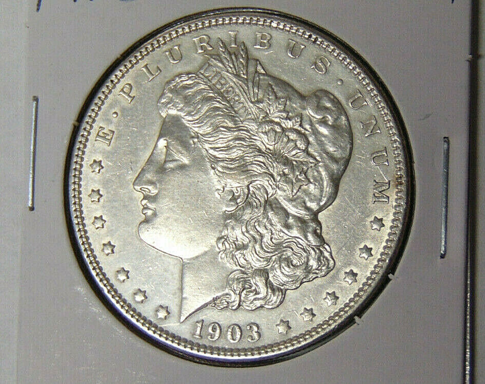 Choice AU 1903-P Morgan Silver Dollar About Uncirculated Philadelphia (7221)