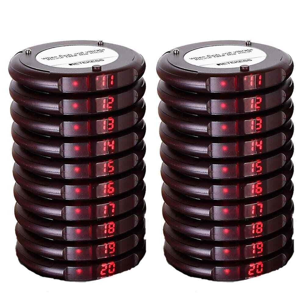 Retekess 20 Original Buzzers for TD163 Restaurant Pager System Food Court Club