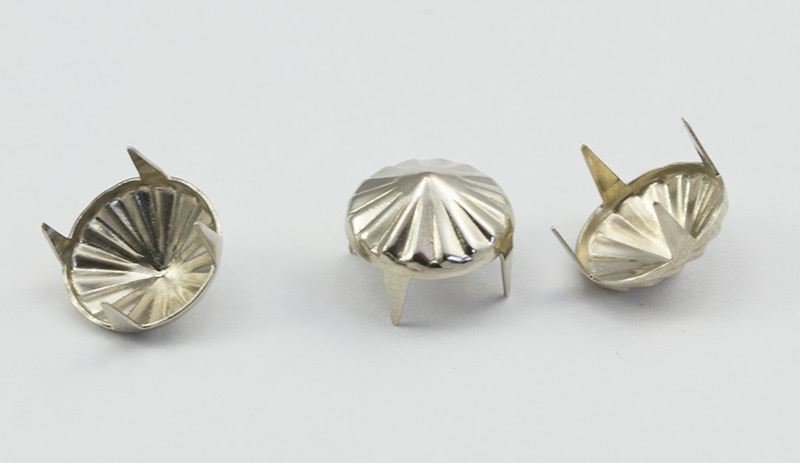 Size 40 9mm Silver Cone Nailhead 4 Prongs Non Rusting - 50 PCS