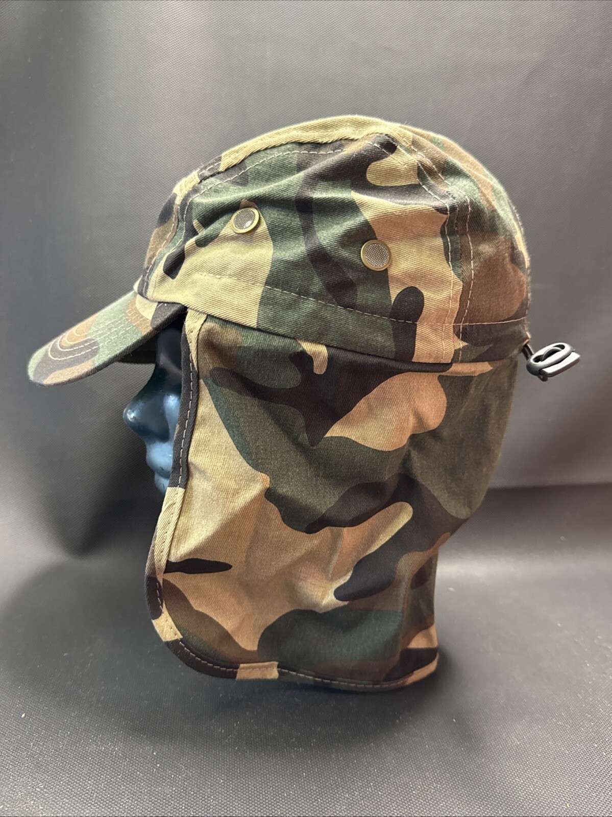 SOL Summer Shade Camo Hat With Neck Shade Flaps Cap
