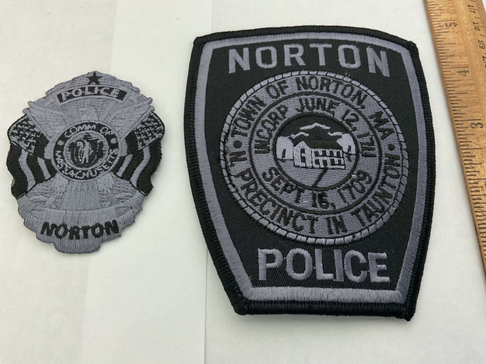 Norton Police Massachusetts collector patch set