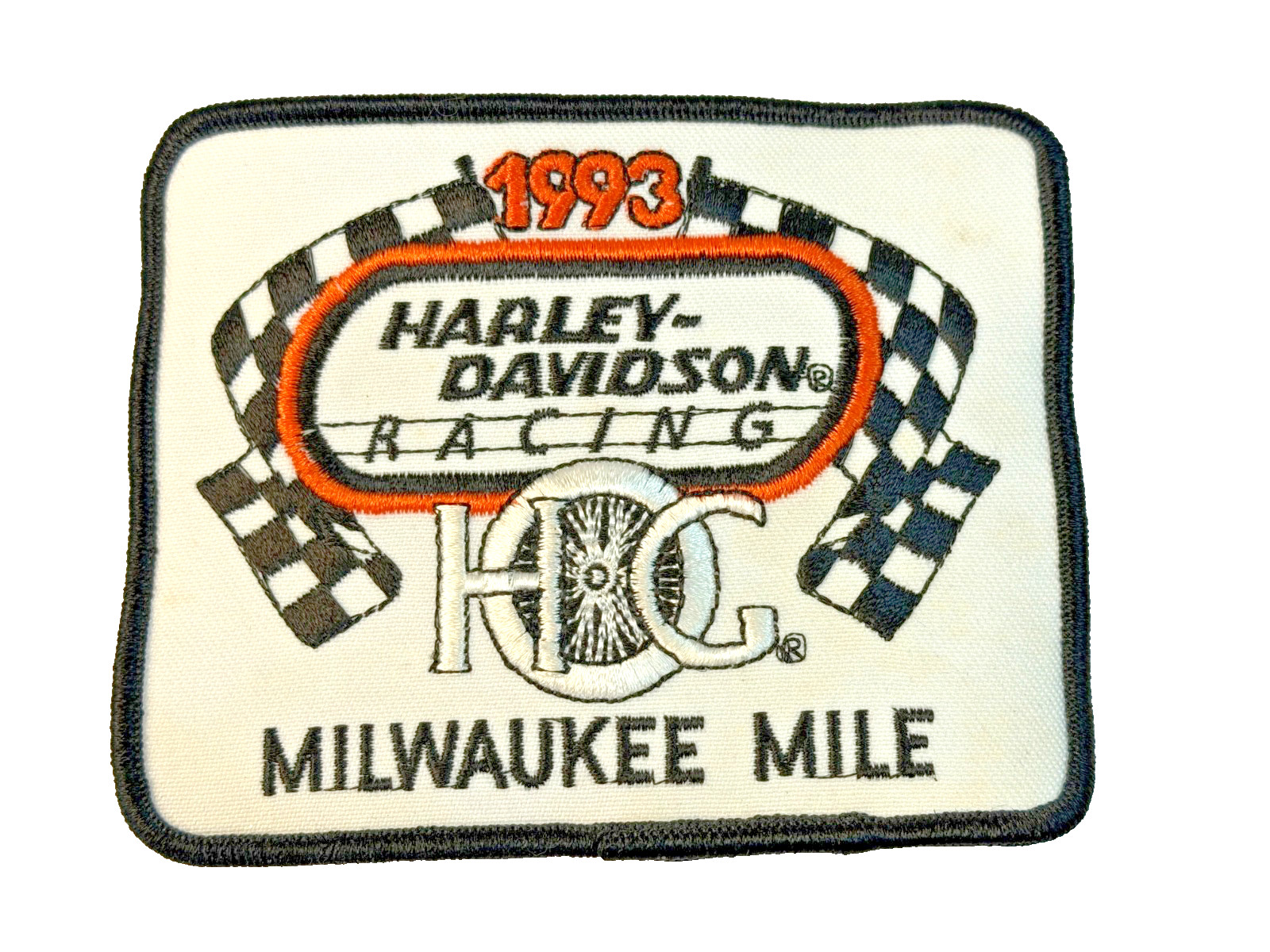 1993 Harley-Davidson Racing HOG Milwaukee Mile Embroidered Patch 4.5”