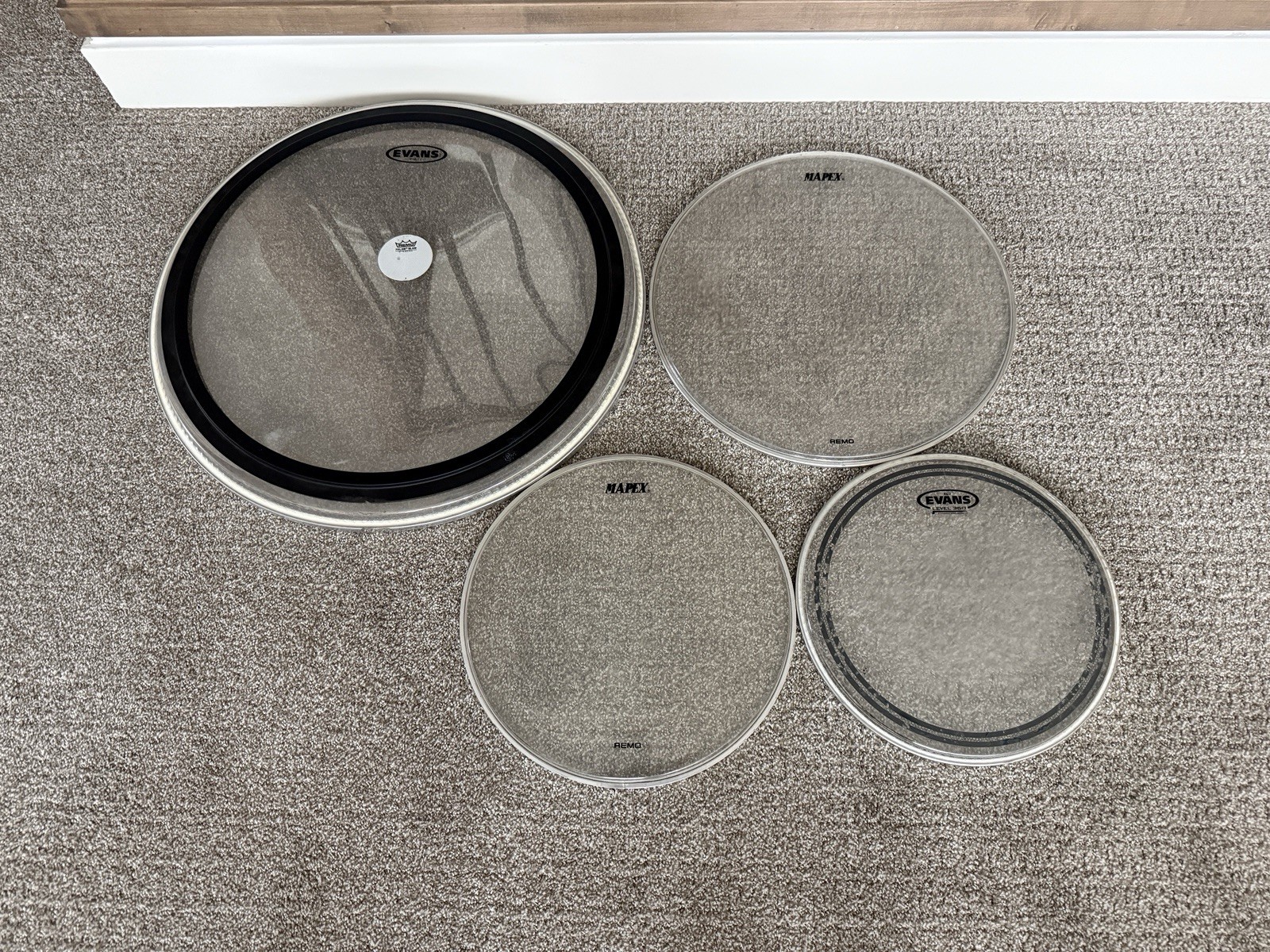 Drum Heads Lot EMAD, Evans, Remo/Mapex
