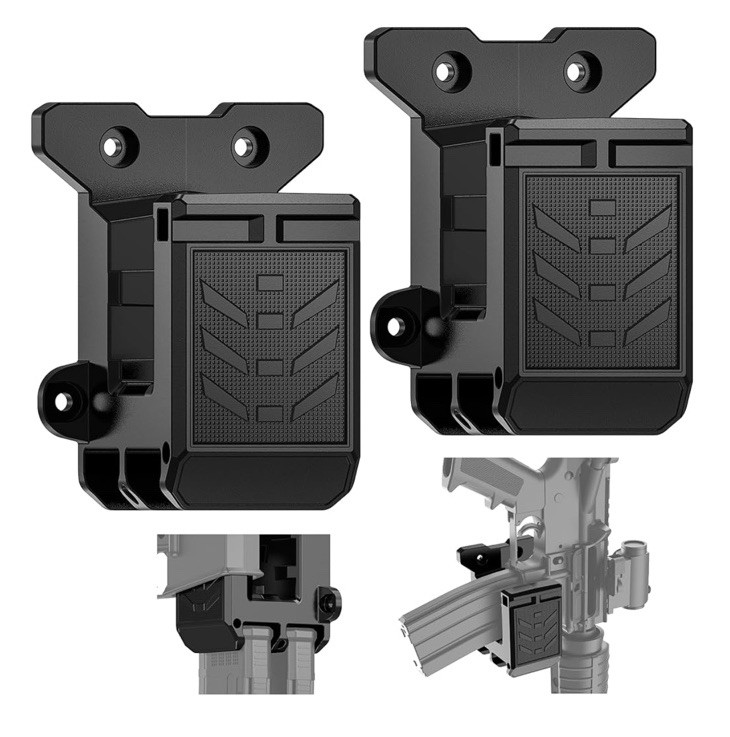 Upgraded Gun Wall Mount for 223/5.56 Rifle, Double Pmag Quick Defense Mount Wall