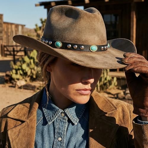 Cowboy Hat Bands for Men, Turquoise Hat Band for Western Style, Durable
